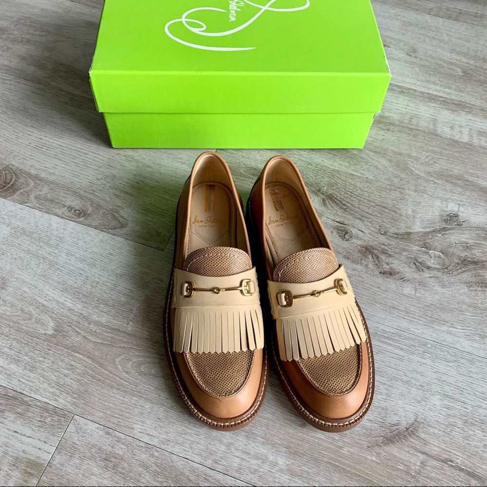Sam Edelman CAMMI LOAFER in Lt Cuoio Brown Leather - NWT